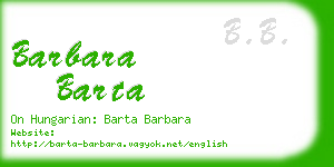 barbara barta business card